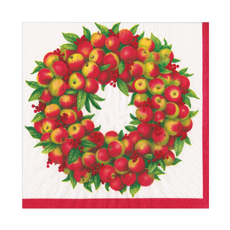 Tovagliolo Natale 25x25  Apple Wreath
