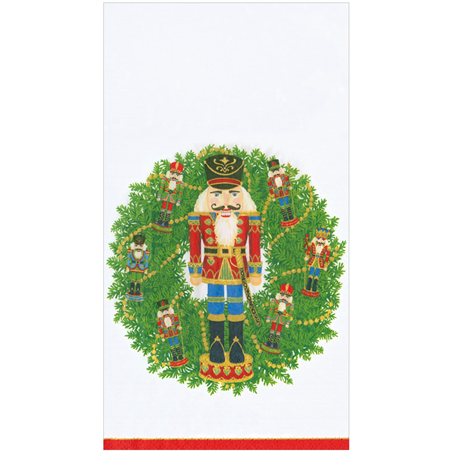 Asciugamano Natale 15 Pz 32,5x40cm Nutcracker Wreath