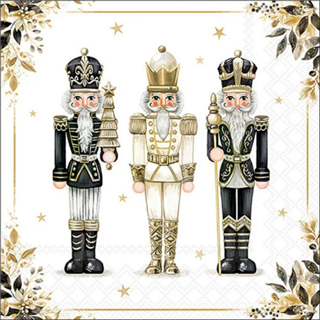 Tovagliolo Natale 33x33  Royal Nutcrackers