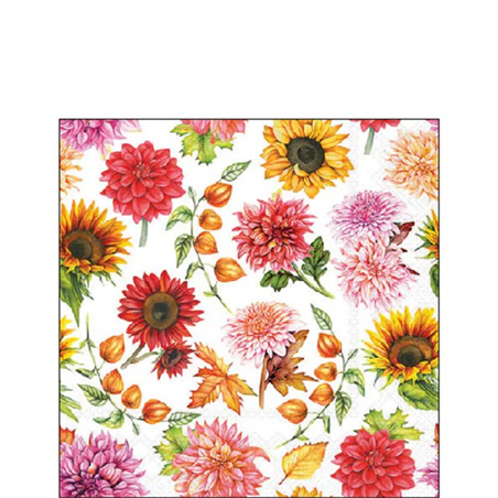 Tovagliolo 25x25 Carta Decorato  Autumn Blooming