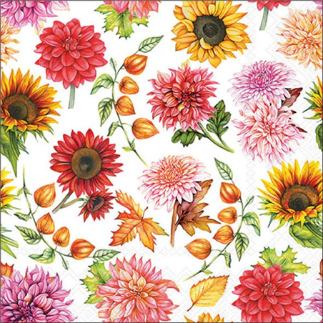 Tovagliolo 33x33 Carta Decorato  Autumn Blooming