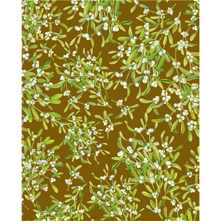 Carta Regalo 70x100 Natale  Vischio Oro