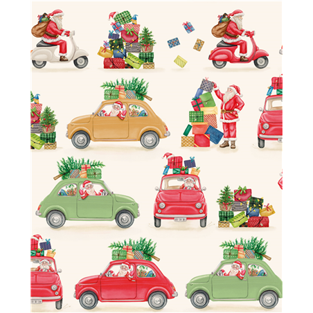 Carta Regalo 70x100 Natale  Babbo Natale On The Road