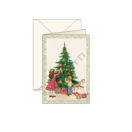 Biglietto Natale  Bimbi Intormo All'Albero