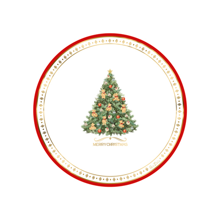 Piatto Carta 21cm 8pz Natale  Christmas Teddy