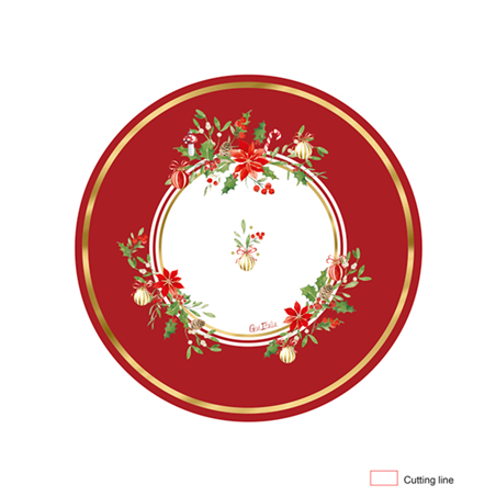 Piatto Carta 21cm 8pz Natale  Incanto Di Natale