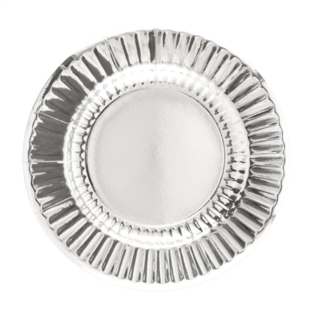 Piatto Carta 27cm 8pz  Argento