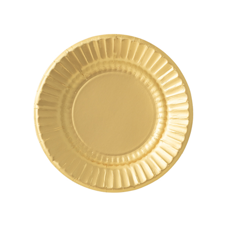 Piatto Carta 21cm 8pz  Oro Satin