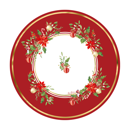 Piatto Carta 27cm 8pz Natale  Incanto Di Natale