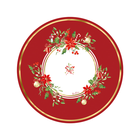 Scodella Carta 24cm 8pz Natale  Incanto Di Natale