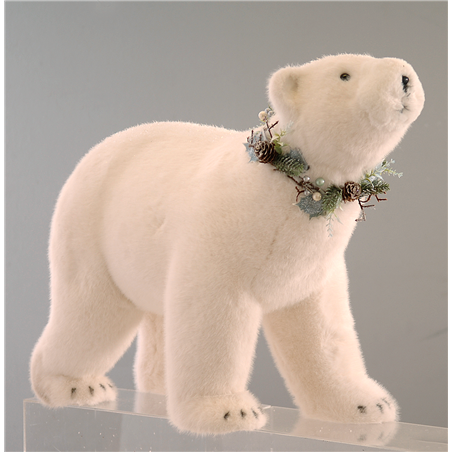 Orso Polare White Corona Innevata 65x50cm White Green