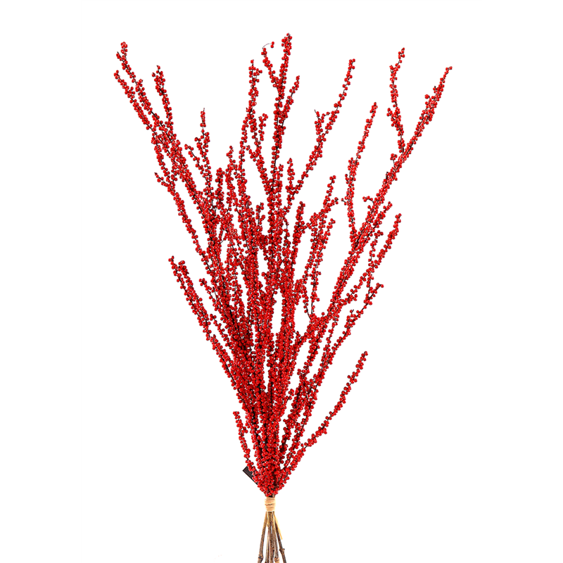 Ramo Bacche Rosse Red Branch H89cm — immagine 2