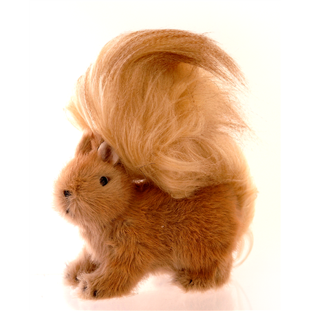 Scoiattolo Peloso Light Brown Con Pigna H24cm