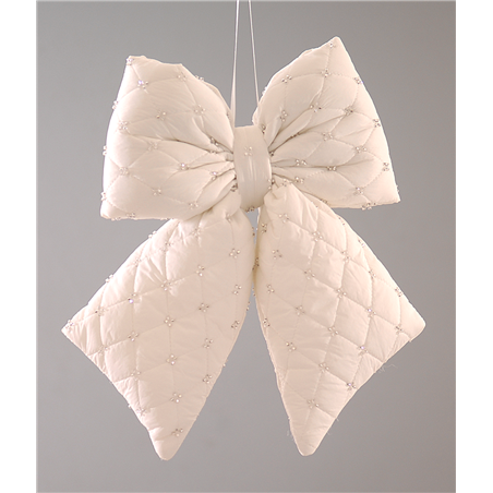 Fiocco Tessuto Imbottito White Diamanti 29cm