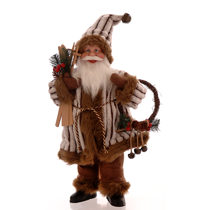 Babbo Natale Pelliccia Corona E Sci Brown 45c — immagine 2