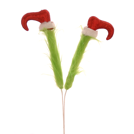Pick Gambe Del Grinch Pelose Green Red 54cm
