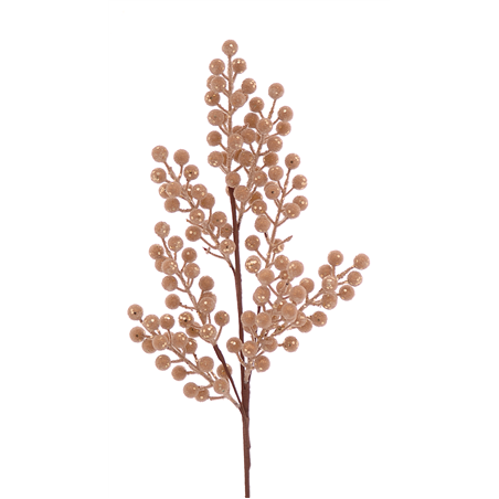 Ramo Bacche Gold Champagne H65cm