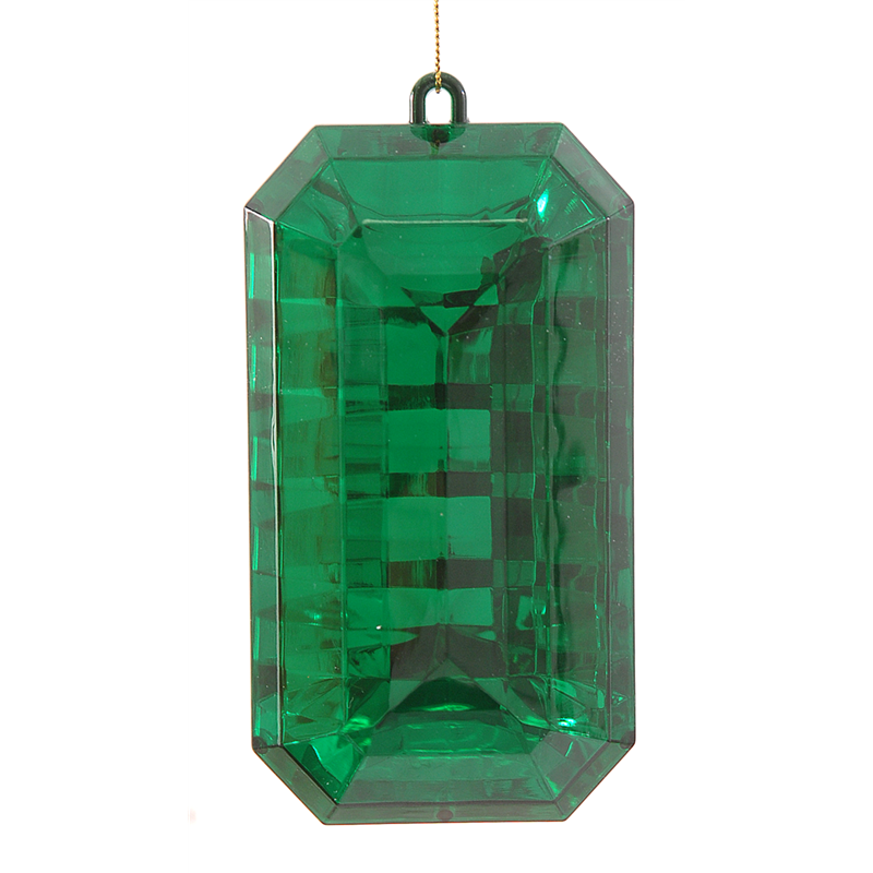 Ornamento Pvc Gemma Rettangolare 15cm Green — immagine 2