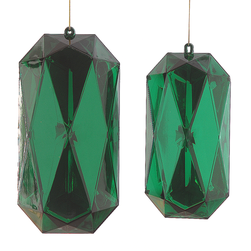 Ornamento Pvc Gemma Rettangolare 22cm Green — immagine 2