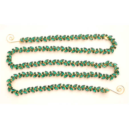 Ghirlanda Con Gemme Gold 157cm Green