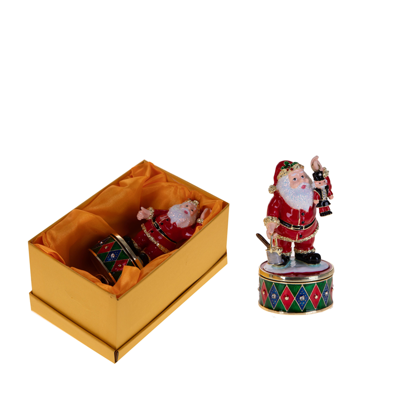 Carillon Miniatura Bijoux H10,5cm Babbo Natale — immagine 2