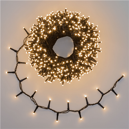 Catena 1000miniled Dual Warm White 30mt+4mt Bianco Caldo E Traditional-Modulazione Colore