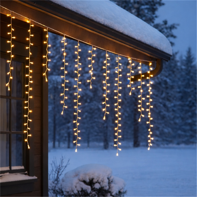 Tenda 384 Dual Warm White Led Icelight 340xh8 Bianco Caldo E Bianco Traditional — immagine 2