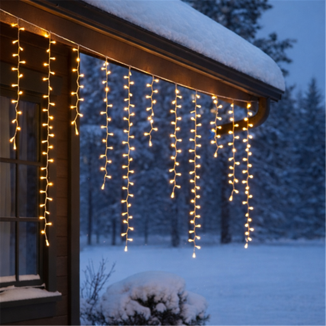 Tenda 384 Dual Warm White Led Icelight 340xh8 Bianco Caldo E Bianco Traditional — immagine 2