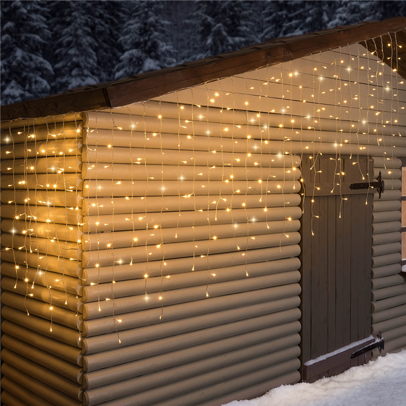 Tenda 360miniled Ice Light 300xh96cm Soft Pul Bianco Caldo-Effetto Cielo Stellato-Esterno — immagine 3