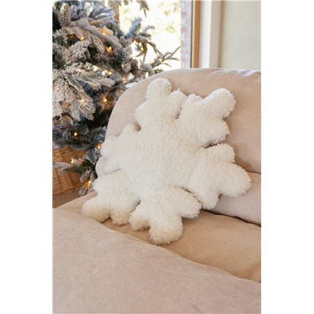 Cuscino Fiocco Neve Tessuto White 49x11x54cm