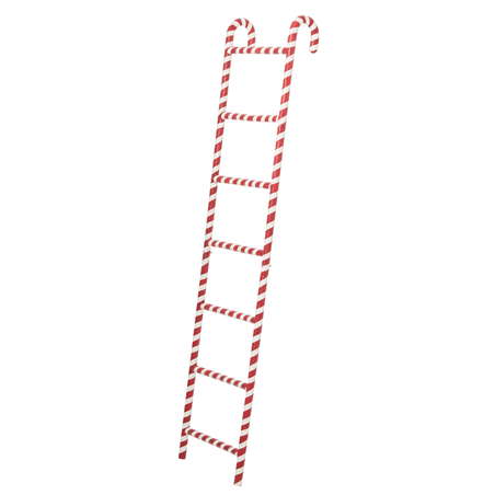 Scaletta Metallo Strisce Bianco Rosso 180cm