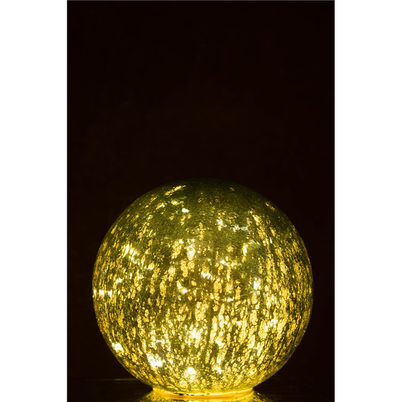 Sfera Vetro D20cm D'Appoggio Con Led Green — immagine 2