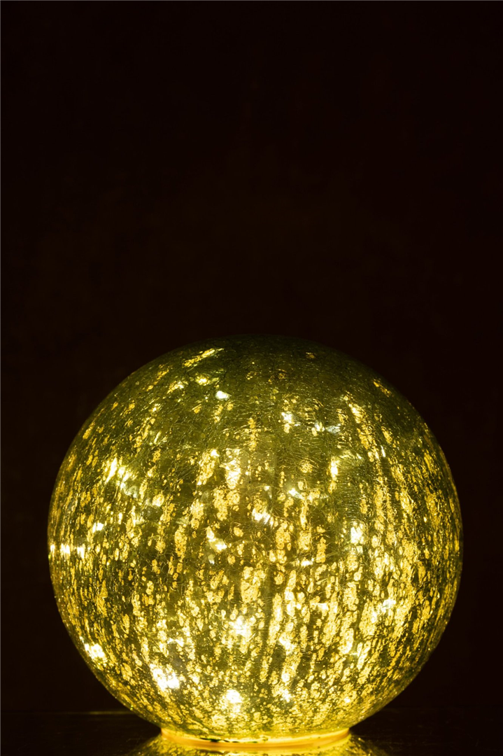 Sfera Vetro D20cm D'Appoggio Con Led Green — immagine 2