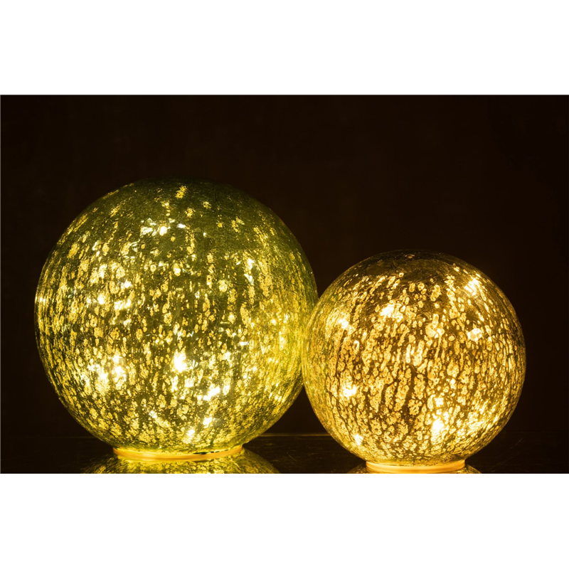 Sfera Vetro D20cm D'Appoggio Con Led Green — immagine 3