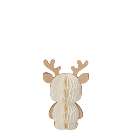 Ornamento Renna Carta Avorio/beige 25cm