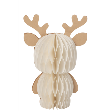 Ornamento Renna Carta Avorio/beige 50cm