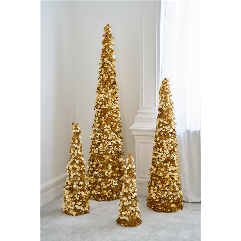 Albero Cono Frizzante Polist 14x14x60,5cm Gold — immagine 2