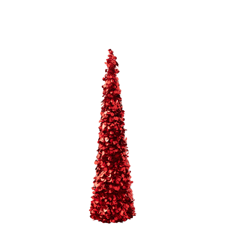 Albero Cono Frizzante Polist 24,5x24,5x132,5 Red