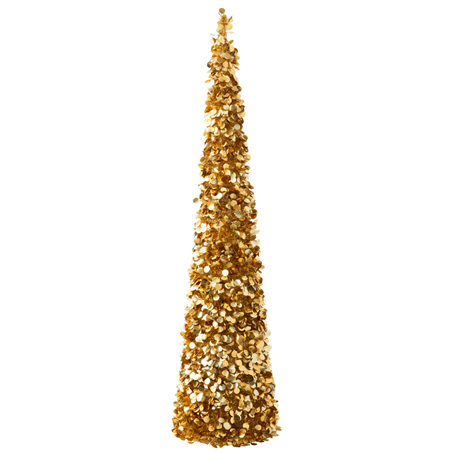 Albero Cono Frizzante Polist 40x40x180cm Gold