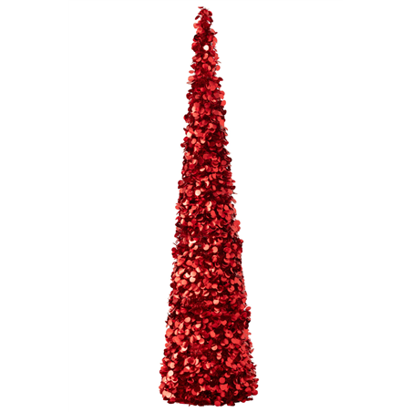 Albero Cono Frizzante Polist 40x40x180cm Red