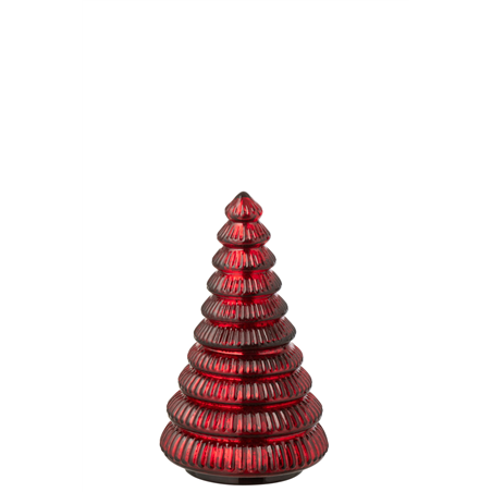 Candela Profumata Albero  Vetro A Costa 17,5c Red