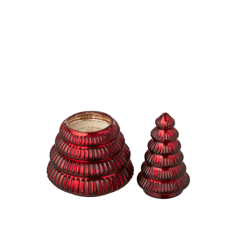 Candela Profumata Albero  Vetro A Costa 17,5c Red — immagine 2