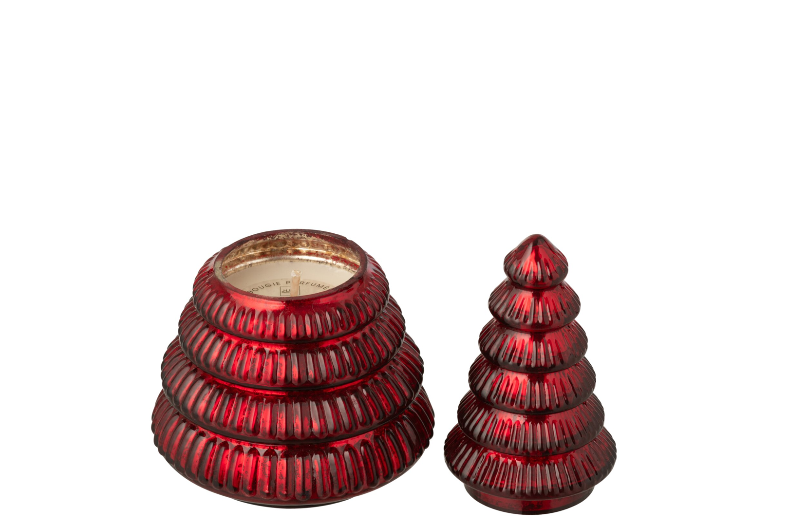 Candela Profumata Albero  Vetro A Costa 17,5c Red — immagine 2