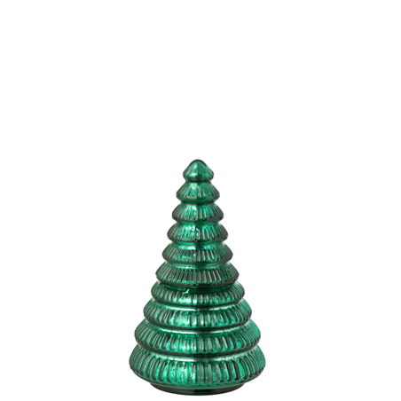 Candela Profumata Albero  Vetro A Costa 17,5c Green