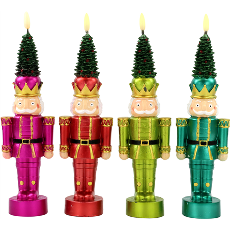 Schiaccianoci Led Multi Metal Assort 30cm Fucsia-Red-Green-Turquoise