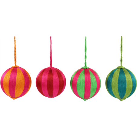 Sfera D15cm Seta Silken Strisce Multicolor Assortito