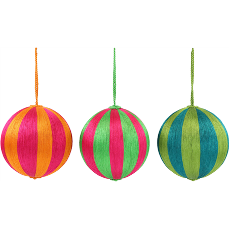 Sfera D20cm Seta Silken Strisce Multicolor Assortito