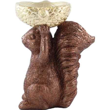 Scoiattolo Porta Oggetti Brown Gold 28cm