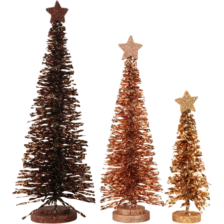 Albero Glitter Grove D13xh40cm Rame
