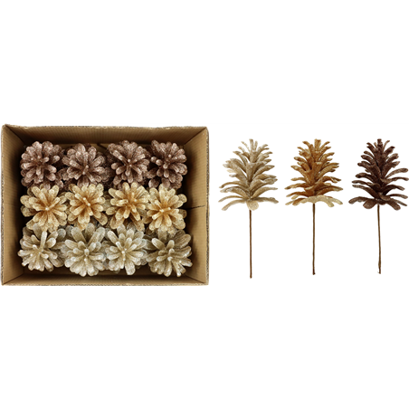 Pick Pigna Twinkle Glitter D14cm H10cm Gold Copper Brown